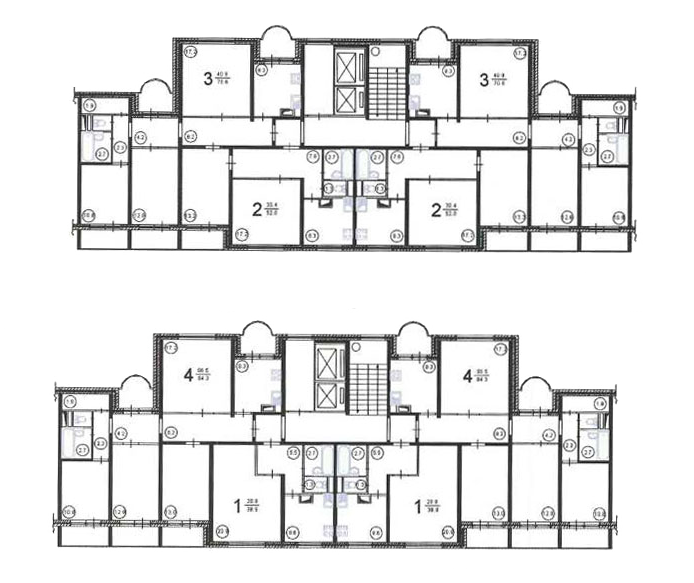 План квартир п55